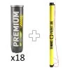 Premium 18x 4 Ball Tube Plus Ball Tube -Tennis Shop 0122000000 000