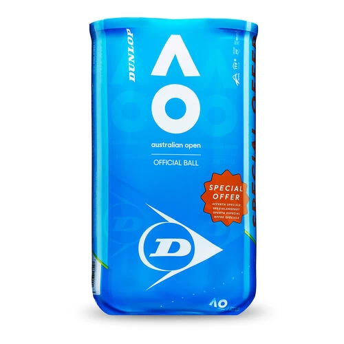 Dunlop Australian Open 2x 4 Ball Tube 3 Dunlop Australian Open 2x 4 Ball Tube