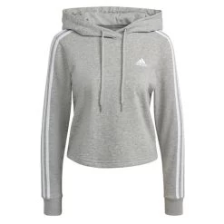 ADIDAS 3-Stripes FT Crop Hoody Women