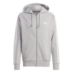 ADIDAS Essentials French Terry 3-Stripes Full-Zip Hoodie Men