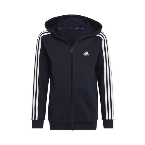 ADIDAS 3-Stripes Fleece Full-Zip Hoodie Boys 3 ADIDAS 3-Stripes Fleece Full-Zip Hoodie Boys